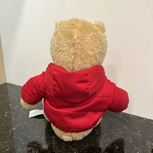 2004 GAP PLUSH BEAR WITH RED PUFFER JACKET. Size 15” - Picture 8 of 11